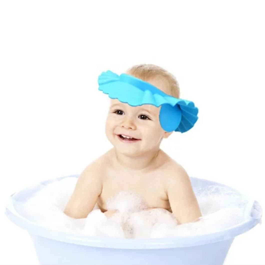 Plastic Baby Shower Cap Blue