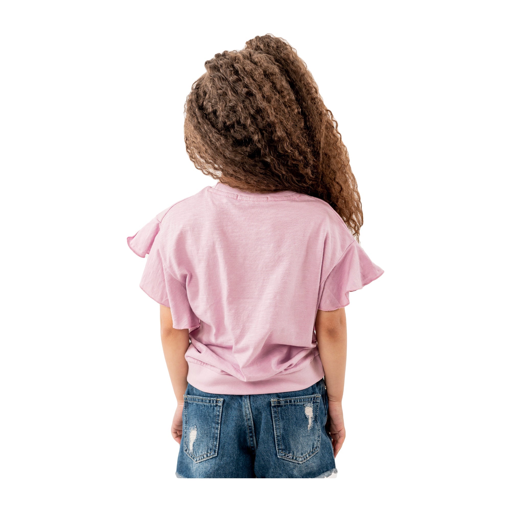 Venti T-Shirt Ruffle Sleeve With Sequin Minnie Pink for Girl404041, Target Gender: Girls, Color Family: Multicolor, Material: Cotton, Target Age: 12 - 18 Months, 2 image