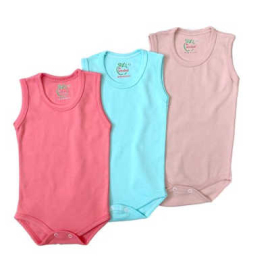 Al Wedad Cut Sleeve Baby Bodysuit Multicolor 3 Pieces, Target Gender: Baby Unisex, Color Family: Multicolor, Material: Cotton, Target Age: 0 - 3 Months