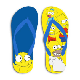 Slip & Go Simpsons Family Printed Flip Flop For Unisex Multicolor, Target Gender: Youth, Season: Summer, Color Family: Multicolor, Material: Eva, Size: 30-31