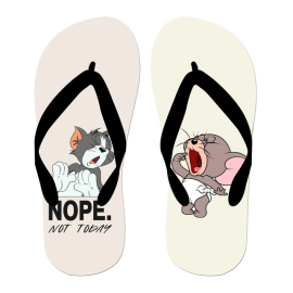 Slip & Go Tom And Jerry Nope Printed Flip Flop For Unisex Multicolor, Target Gender: Youth, Season: Summer, Color Family: Multicolor, Material: Eva, Size: 30-31