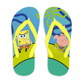 Slip & Go Sponge Bob Printed Flip Flop For Unisex Multicolor, Target Gender: Youth, Season: Summer, Color Family: Multicolor, Material: Eva, Size: 30-31