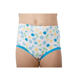 Zietoon Printed Cotton Panty For Girls White/Light Blue, Target Gender: بنات, Season: Summer, Color Family: متعدد الالوان, Material: قطن, Target Age: 2 - 3 سنوات