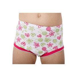Zietoon Printed Cotton Panty For Girls White/fuchsia, Target Gender: بنات, Season: Summer, Color Family: متعدد الالوان, Material: قطن, Target Age: 2 - 3 سنوات