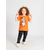 MA Kids Musical Pinguen Printed Cotton Pajama For Boys Orange 2 Pieces  , Target Gender: Boys, Color Family: Orange, Material: Cotton, Target Age: 8 - 9 Years