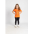 MA Kids Cloud Printed Cotton Pajama For Girls Orange 2 Pieces  , Target Gender: Girls, Color Family: Orange, Material: Cotton, Target Age: 12 - 13 Years